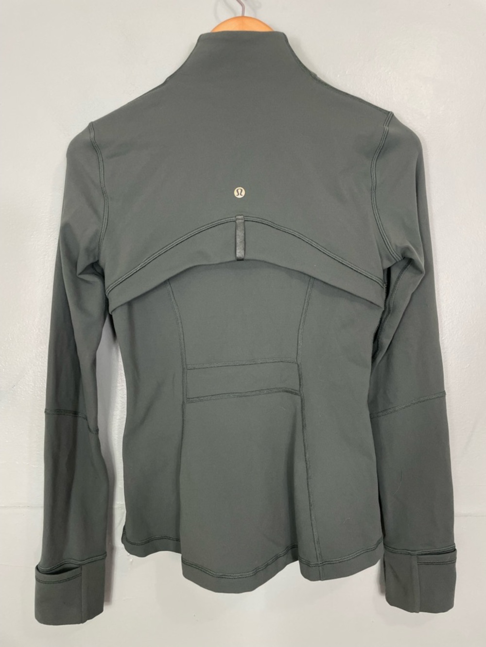 Lululemon Define Jacket Luon Dark Forest Green Gold Hardware Women Size 6 - Picture 7 of 10